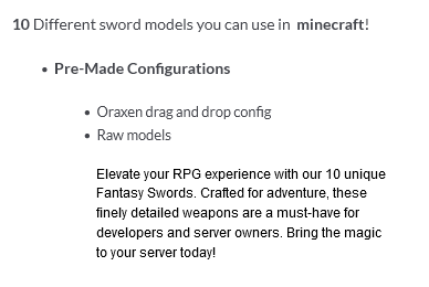 Minecraft Adventurer Swords Pack - MCModels