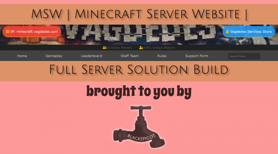 MSW | Minecraft Server Website | Full Server Solution Build