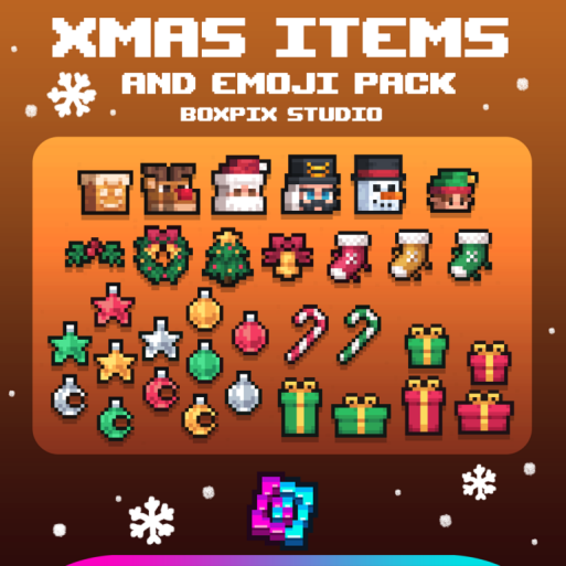 Xmas Items And Emojis Pack