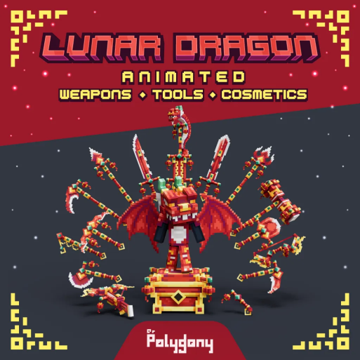 Lunar Dragon Animated Weapons & Tools Set