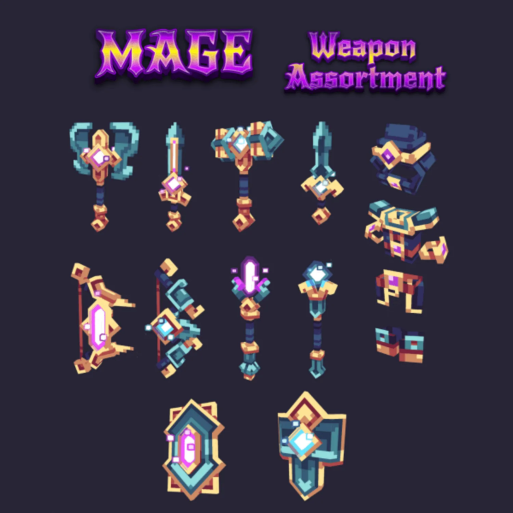 Mage Assortment Animated Weapon Set