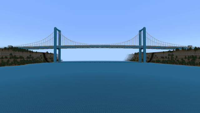 A big suspension bridge I made.