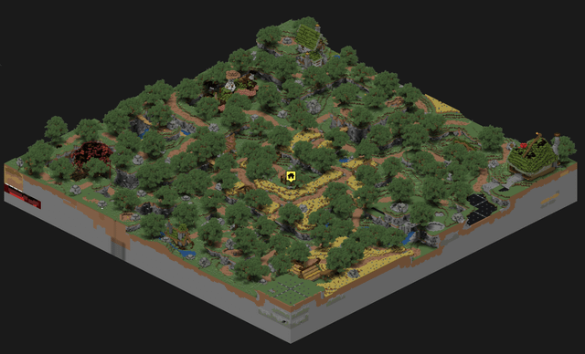 Isometric view of 16x16 chunks map i'm working on