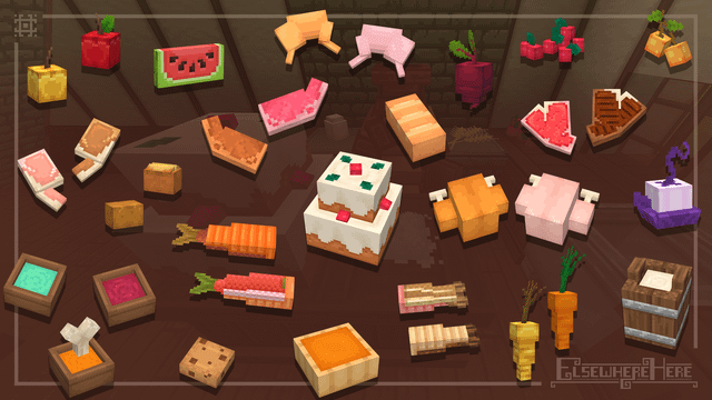 I added 3D Food Models to my Resource Pack!