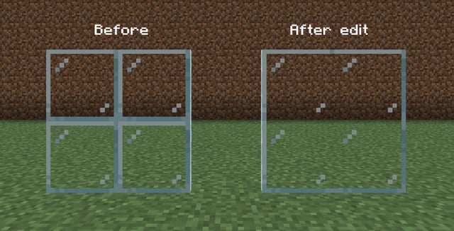 It’s been around 13 years since Minecraft released and glass blocks still have an ugly border between each block. What are your thoughts?