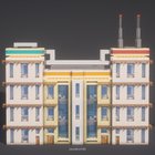 A few buildings I made in my own “sci-fi” style