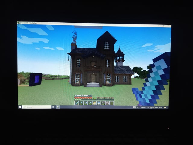 My first house in Minecraft Survival. 