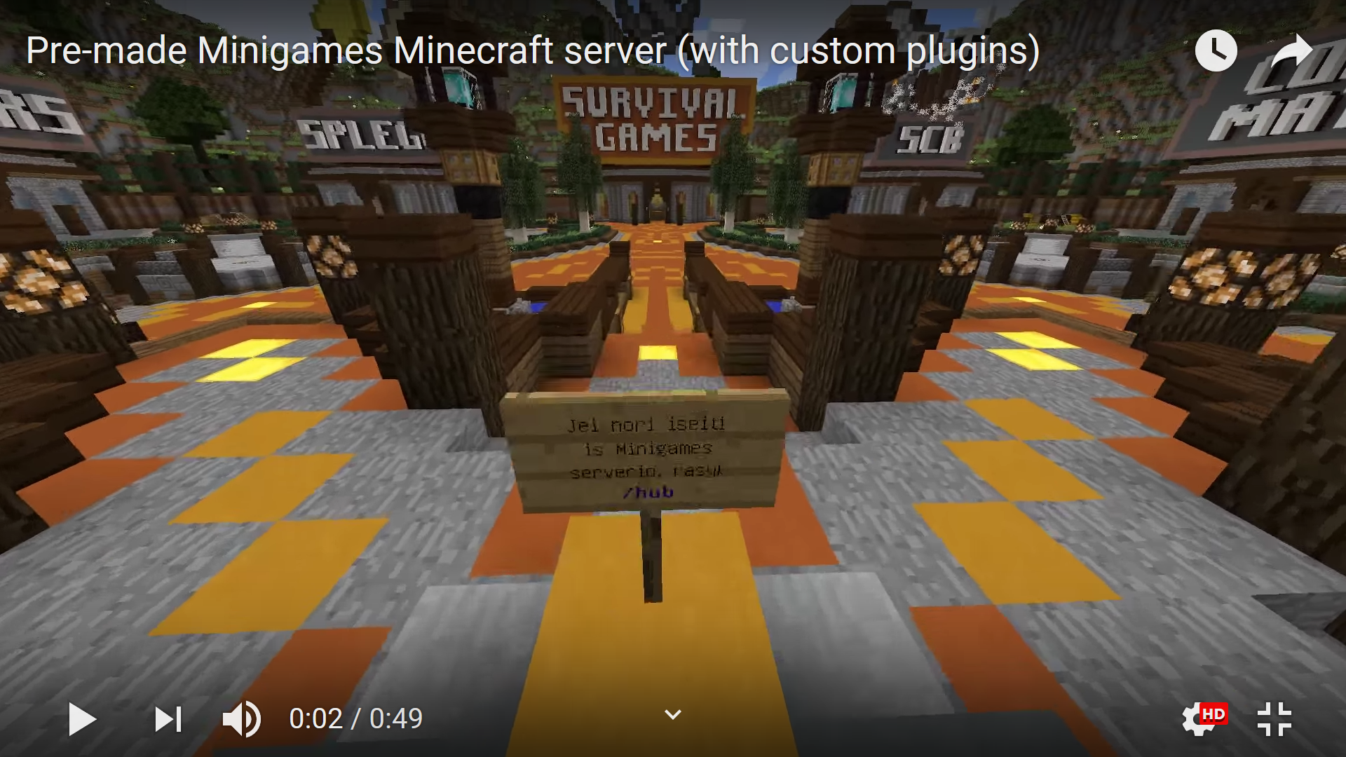 SERVER - Minigames Minecraft server (with custom plugins)