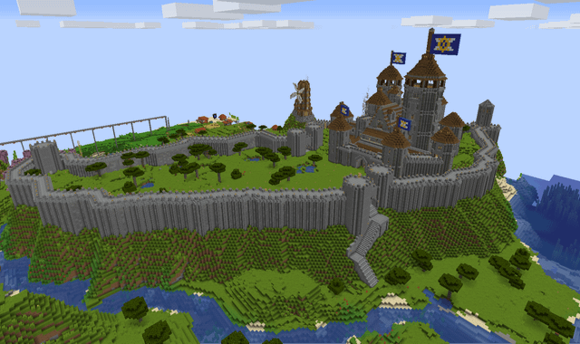 Just finished my wall for my castle now I have build the city