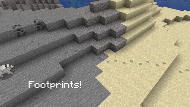 I added footprints to Minecraft with a datapack!