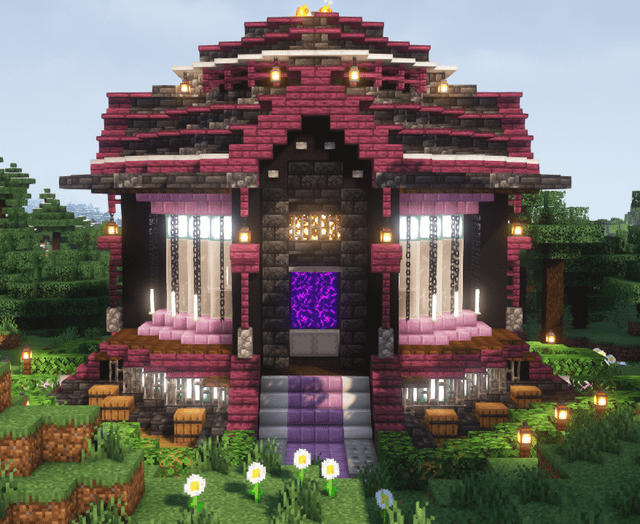 I Tried to make a fancy nether portal what do you think? feedback and suggestions are welcome!