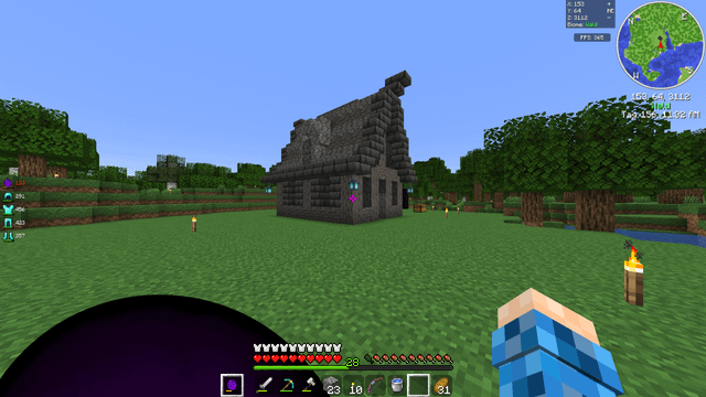 i try to build in a dark theme how are u like it (i still dont know what kind of door i should use. i have no idea.)