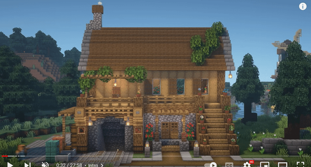 Upgrade Suggestions: I'm following a tutorial by Foxel, but I'm not the biggest fan of the block palette. It's a bit heavy on the wood and cobble. Any suggestions for replacements? I want to use copper for the roof, but I also want to use more stone (deepslate, diorite, granite, etc) 