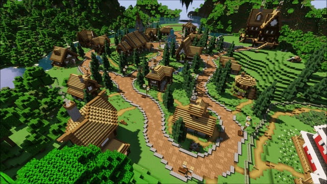 9 days of progress on this European town on our SMP - very proud of it!