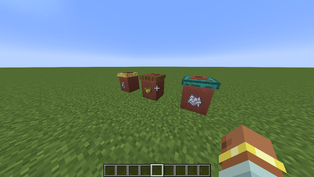 Using the new 1.20 Blocks and some invisible item frames,you can make a convincing dustbin!