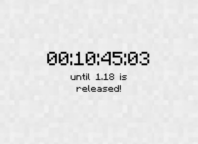 I made a website to count down to the release of 1.18!