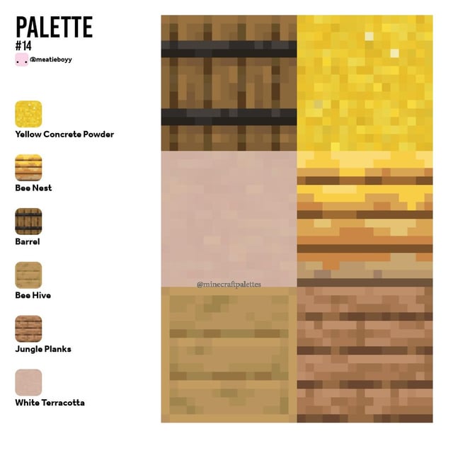 Block Palettes on Instagram: @minecraftpalettes