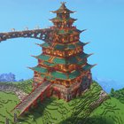 Japanese Temple - Built in survival world