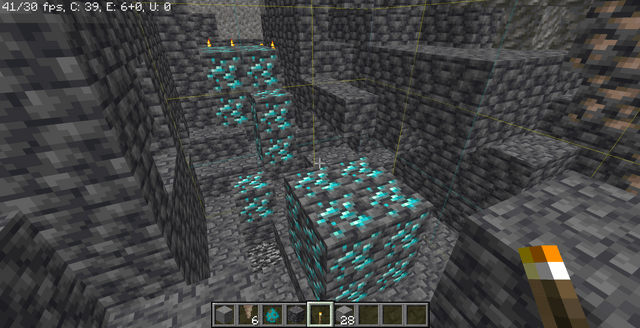 Randomly found this 19-vein of diamonds while exploring 1.18 . 8 of them were separated by chunk border.