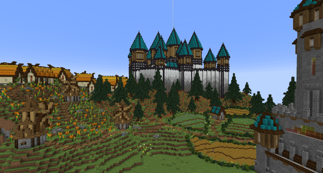 My WIP Hardcore Castle Base Area!