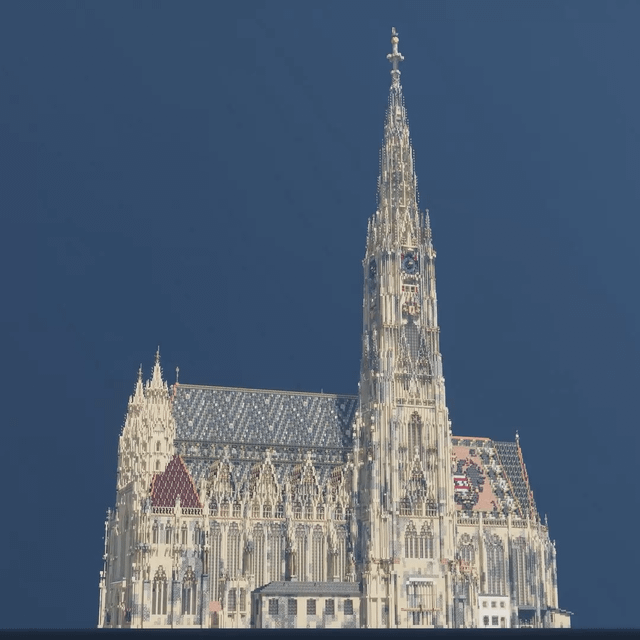 Vienna Cathedral -- 6 months of work in 17 seconds