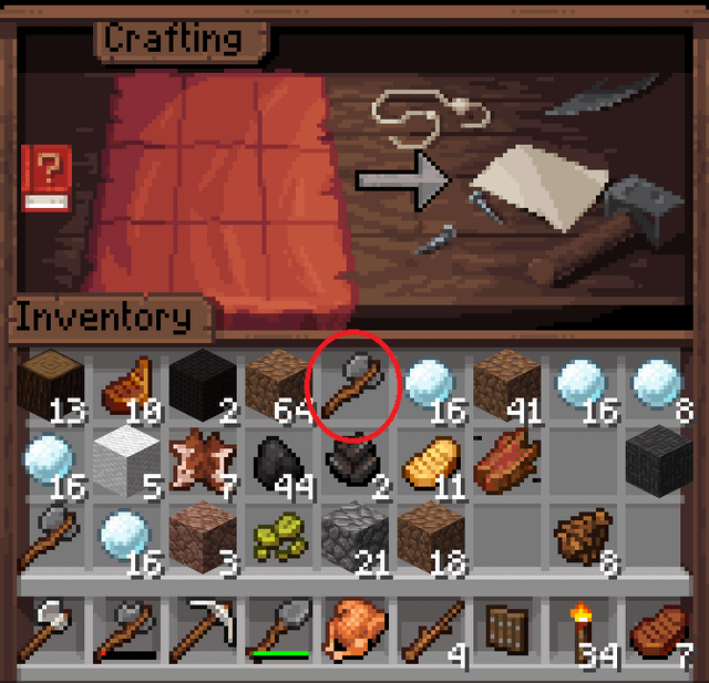fyi: if you need to quickly switch an tool into your hotbar after one breaks, put it here
