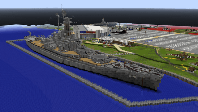 USS Alabama build on the BTE USA server