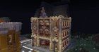First Building in my town survival project. The Town Hall! Complete with full interior!