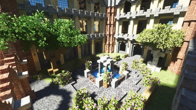 Quick garden courtyard