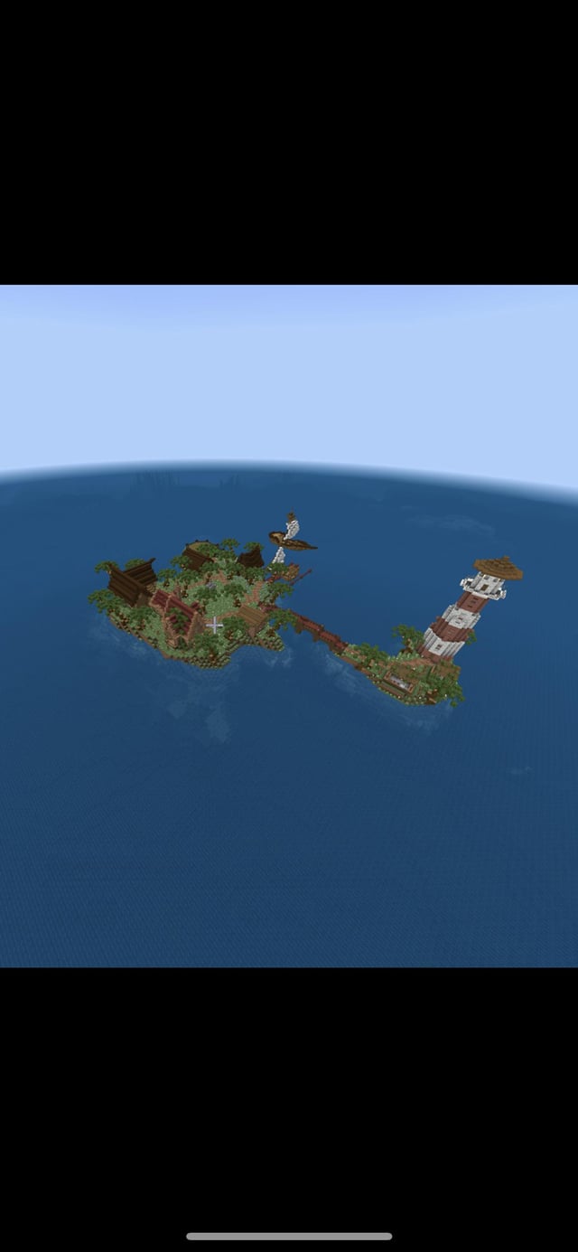 Little island base in survival. Idk what else to put in the water tho.
