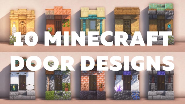 10 Door Designs | Minecraft Tutorial | YouTube video (link on my new post in profile)