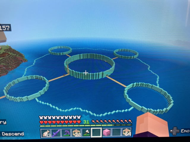 Want ideas what should I do with the outside circles and the outside walls I thought of some ideas but didn’t like any