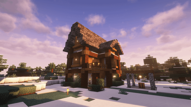 Haven't played minecraft in quite a while, here's the starter base I made in a friend's server!