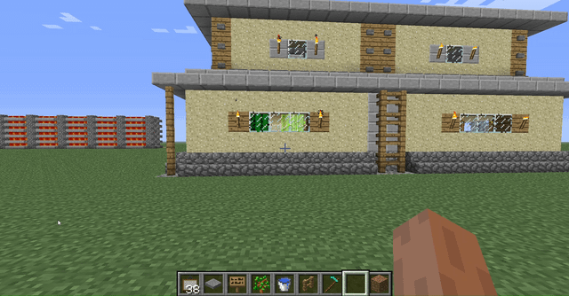 Made a 2 story house using only blocks from Alpha 1.2