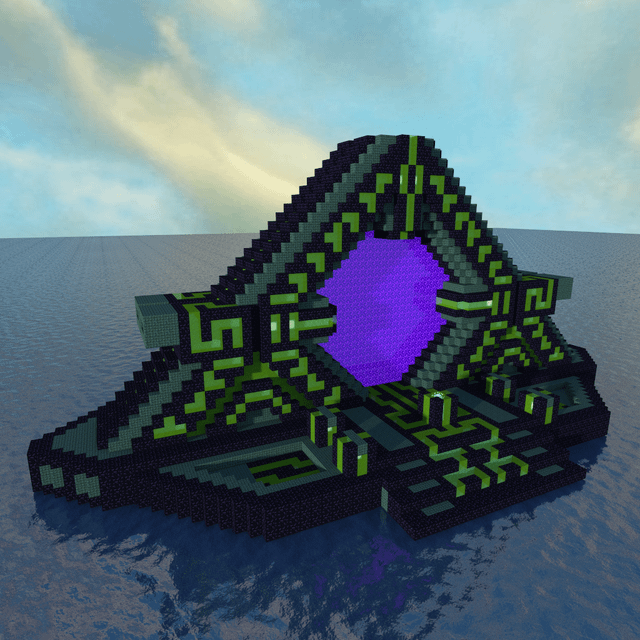 I built a subnautica themed nether precursor portal