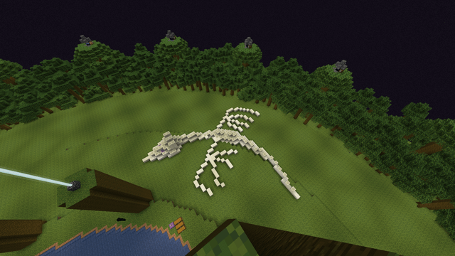 I made a dragon skeleton that will be hidden in a jungle for my End Build