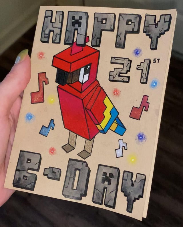 quick birthday card i threw together for my friend :’)