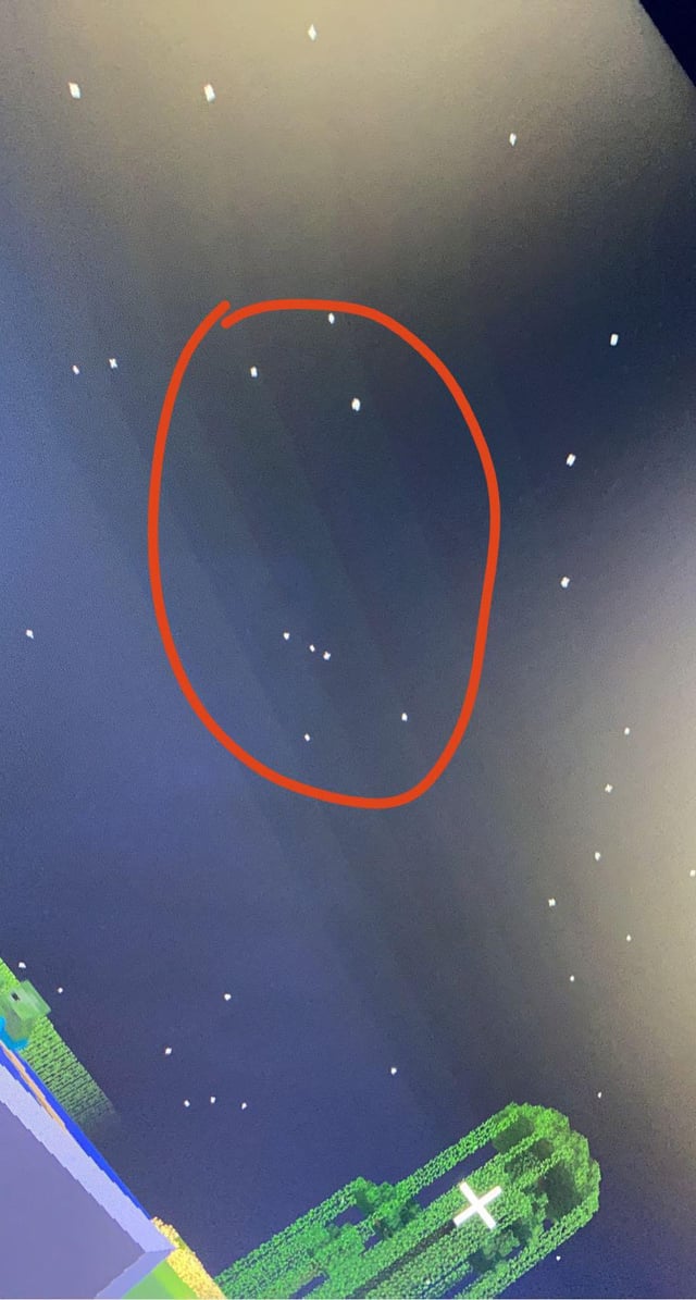 i accidentally noticed orion constellation in minecraft