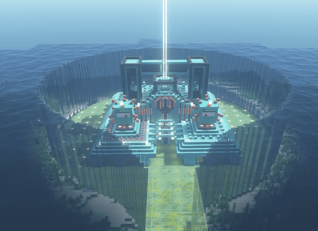 W.I.P. Ocean monument Base/Farm. What a job to drain these things!